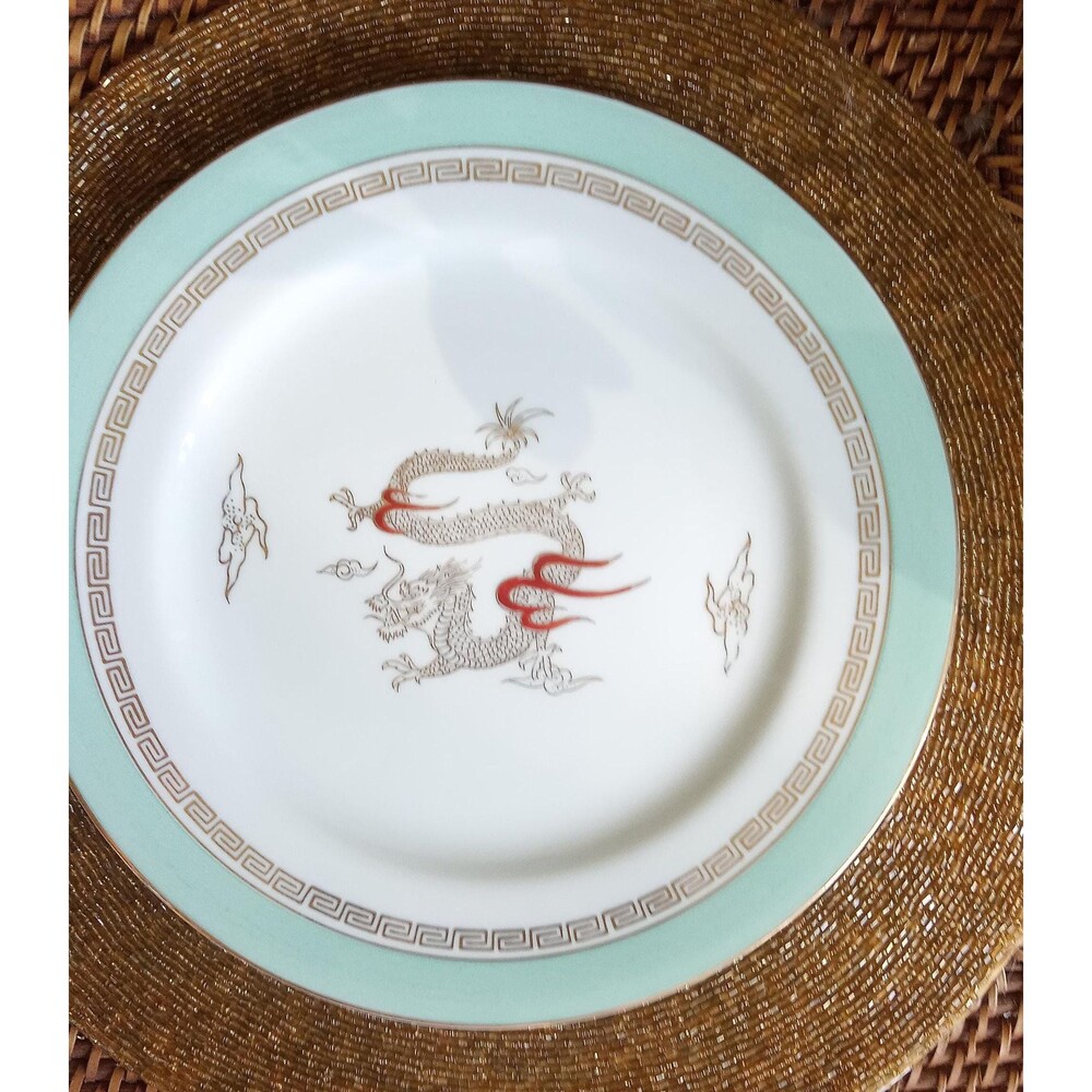Vintage Dragon Plates, 5-piece Jyoto Japan Setting, Ceramic (1 setting, 7 avail) - Picture 7 of 16